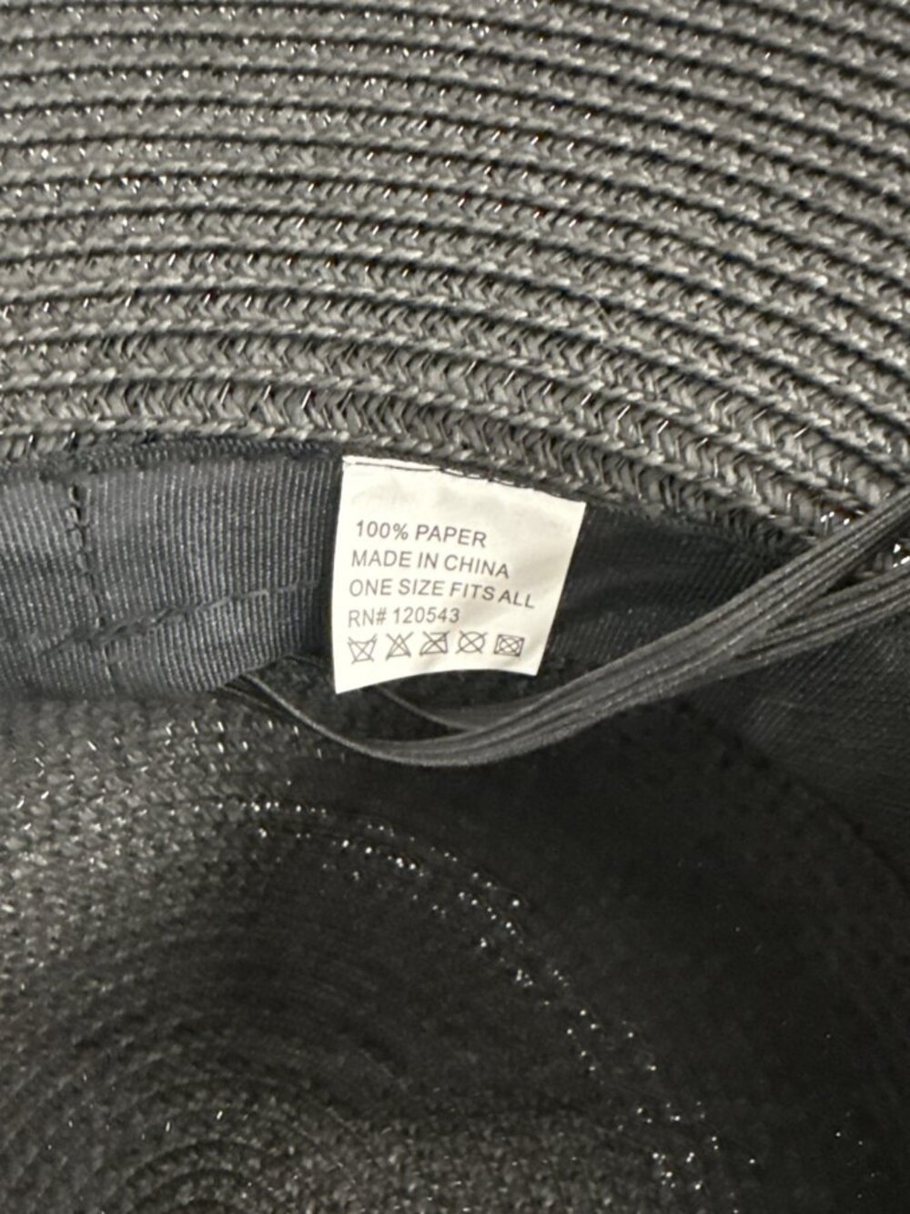 NWT Jeanne Simmons Women's Summer Straw Woven Wide Brim Beach Hat Black Bow Cute - Picture 16 of 16